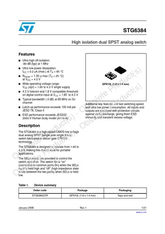  Datasheet Preview Page 1