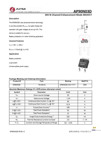  Datasheet Preview Page 1