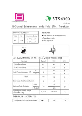  Datasheet Preview Page 1