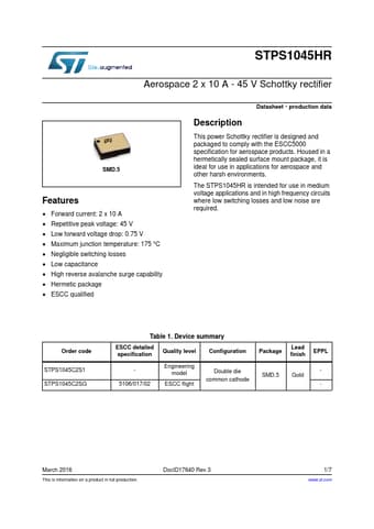  Datasheet Preview Page 1
