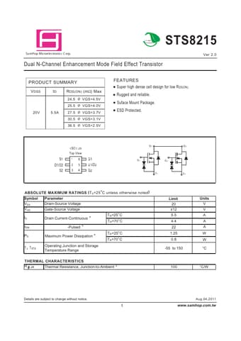  Datasheet Preview Page 1