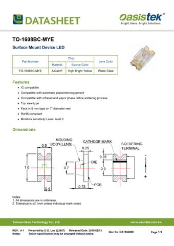 Datasheet Preview Page 1