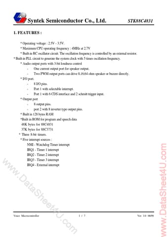  Datasheet Preview Page 1