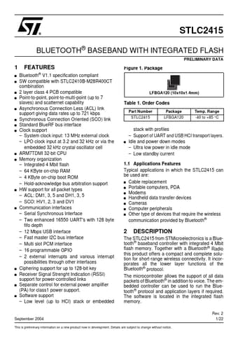  Datasheet Preview Page 1
