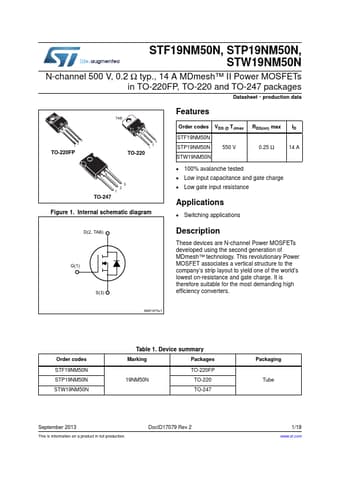  Datasheet Preview Page 1
