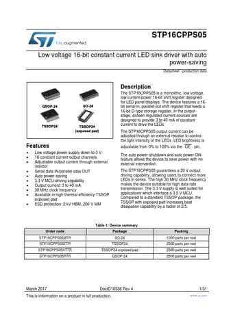  Datasheet Preview Page 1