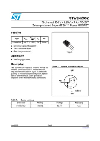  Datasheet Preview Page 1