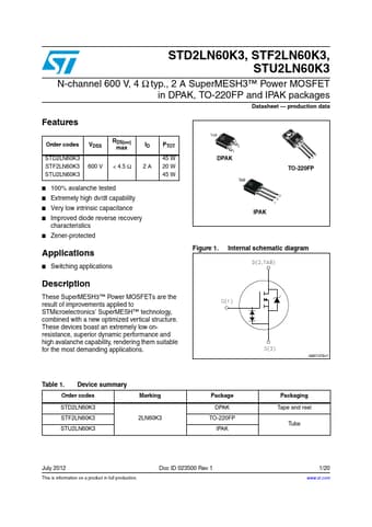  Datasheet Preview Page 1