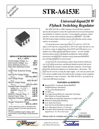  Datasheet Preview Page 1