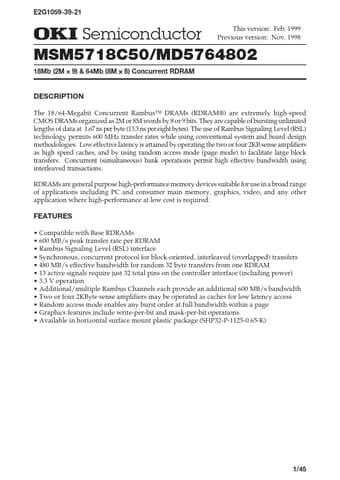  Datasheet Preview Page 1