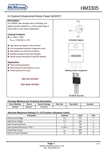  Datasheet Preview Page 1