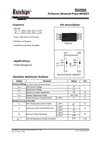  Datasheet Preview Page 1