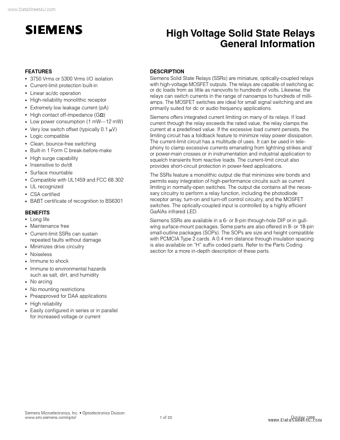  Datasheet Preview Page 1