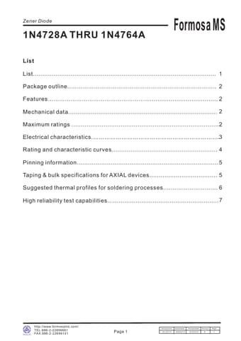  Datasheet Preview Page 1