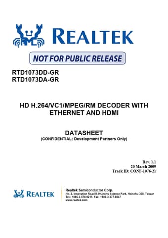 Datasheet Preview Page 1
