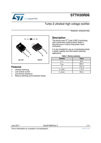  Datasheet Preview Page 1