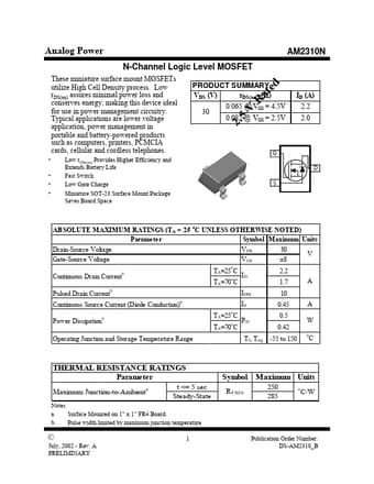  Datasheet Preview Page 1