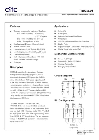  Datasheet Preview Page 1