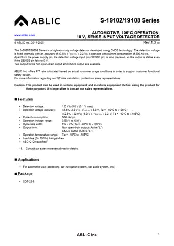  Datasheet Preview Page 1