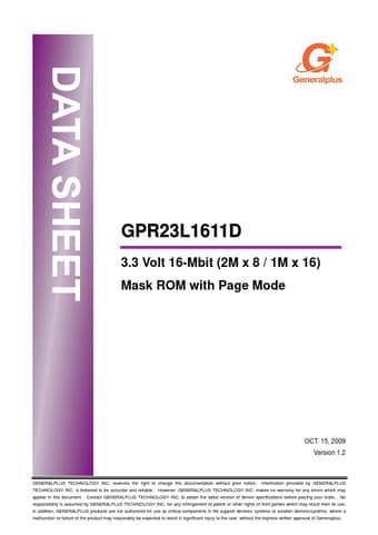  Datasheet Preview Page 1