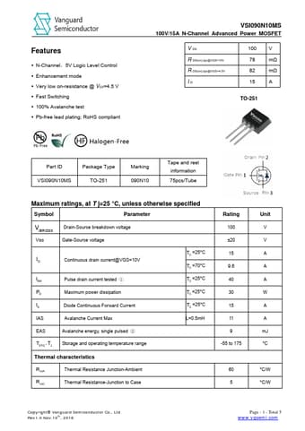  Datasheet Preview Page 1