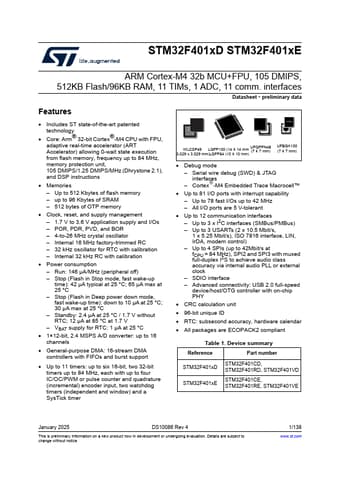  Datasheet Preview Page 1