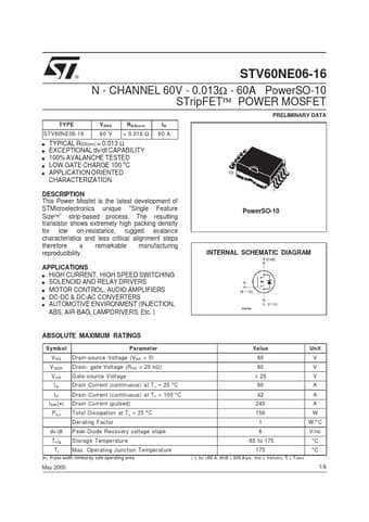  Datasheet Preview Page 1