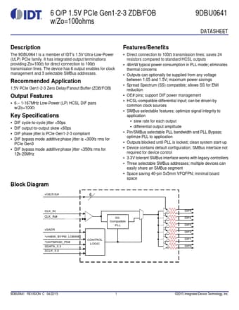  Datasheet Preview Page 1