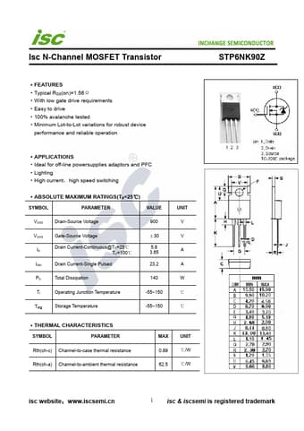  Datasheet Preview Page 1