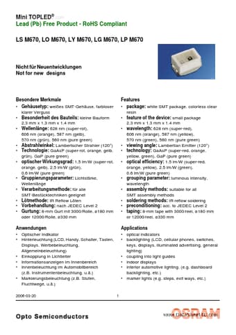  Datasheet Preview Page 1