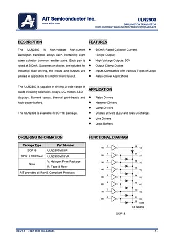  Datasheet Preview Page 1