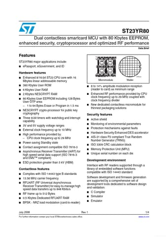  Datasheet Preview Page 1
