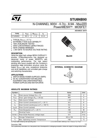  Datasheet Preview Page 1