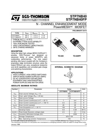  Datasheet Preview Page 1
