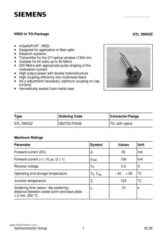  Datasheet Preview Page 1