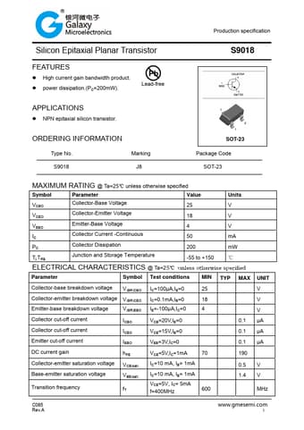  Datasheet Preview Page 1