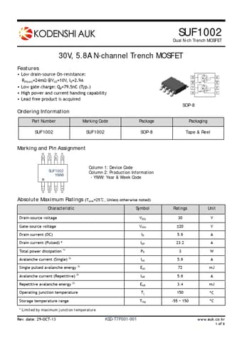  Datasheet Preview Page 1