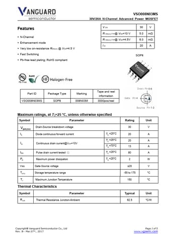  Datasheet Preview Page 1