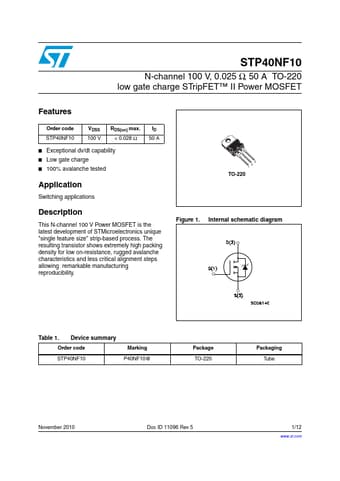  Datasheet Preview Page 1