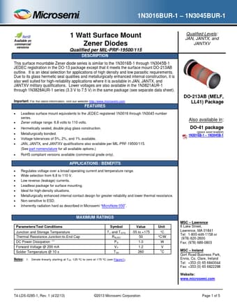  Datasheet Preview Page 1