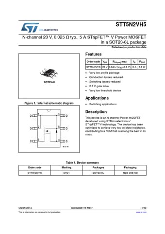  Datasheet Preview Page 1
