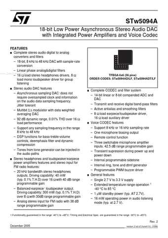  Datasheet Preview Page 1