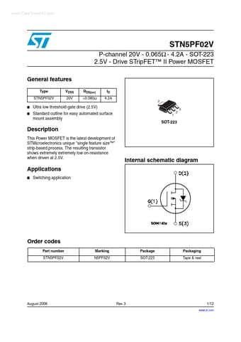  Datasheet Preview Page 1