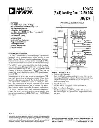  Datasheet Preview Page 1