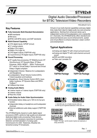  Datasheet Preview Page 1