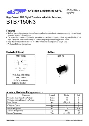 Datasheet Preview Page 1