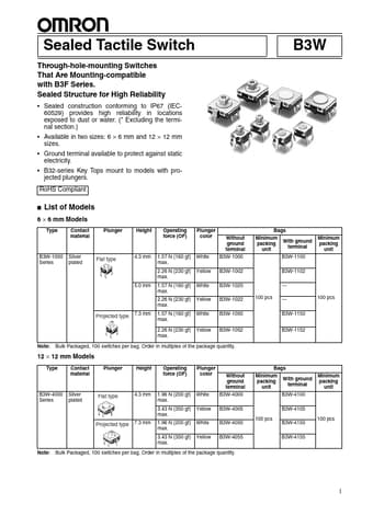 Datasheet Preview Page 1