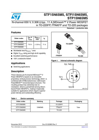  Datasheet Preview Page 1