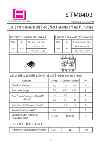  Datasheet Preview Page 1