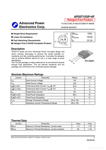  Datasheet Preview Page 1